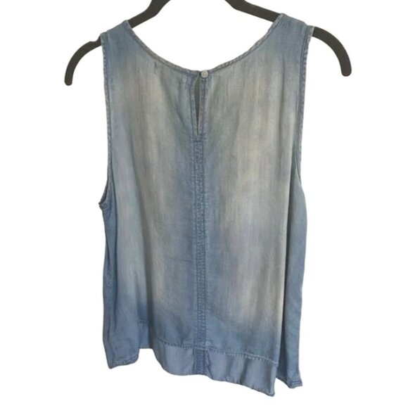 Anthropologie Cloth & Stone Chambray Tank Women's Size Medium Excellent conditio - Picture 2 of 4